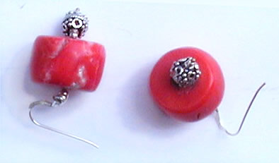 SKU 1209 - a Coral Earrings Jewelry Design image