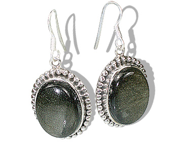 SKU 12103 - a Obsidian earrings Jewelry Design image