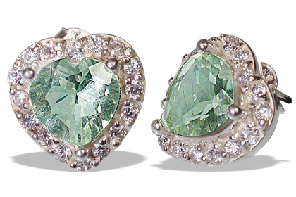 SKU 12162 - a Green amethyst earrings Jewelry Design image