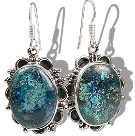 SKU 12166 - a Chrysocolla earrings Jewelry Design image