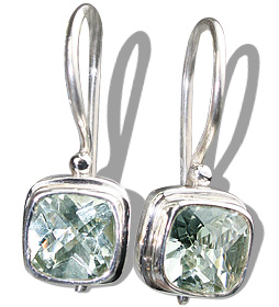 SKU 12174 - a Green amethyst earrings Jewelry Design image