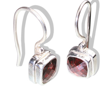 SKU 12176 - a Garnet earrings Jewelry Design image