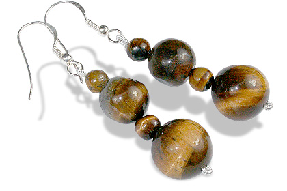 SKU 12188 - a Tiger eye earrings Jewelry Design image