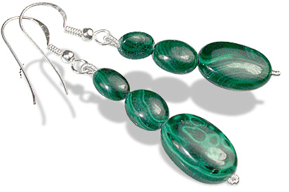 SKU 12192 - a Malachite earrings Jewelry Design image