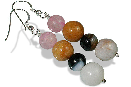SKU 12242 - a Multi-stone earrings Jewelry Design image