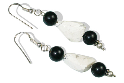 SKU 12379 - a howlite earrings Jewelry Design image