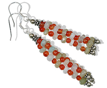 SKU 12381 - a Multi-stone earrings Jewelry Design image
