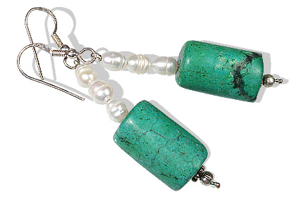 SKU 12386 - a Turquoise earrings Jewelry Design image