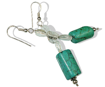 SKU 12389 - a Turquoise earrings Jewelry Design image