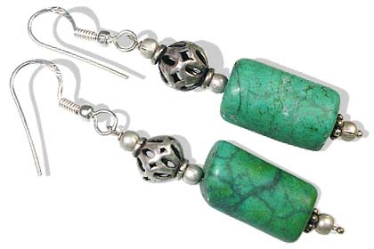 SKU 12390 - a Turquoise earrings Jewelry Design image