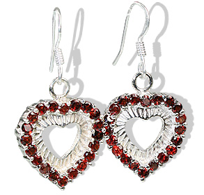 SKU 12398 - a Garnet earrings Jewelry Design image