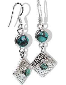 SKU 12405 - a Turquoise earrings Jewelry Design image