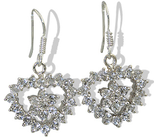 SKU 12408 - a White topaz earrings Jewelry Design image