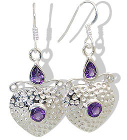 SKU 12415 - a Amethyst earrings Jewelry Design image