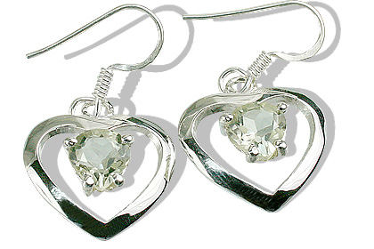 SKU 12421 - a Green amethyst earrings Jewelry Design image
