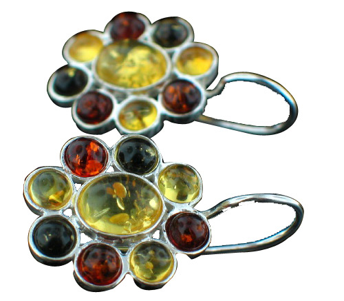 SKU 12471 - a Amber earrings Jewelry Design image