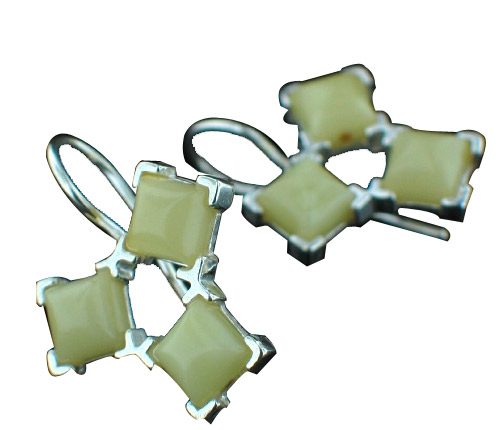 SKU 12473 - a Amber earrings Jewelry Design image