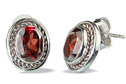 SKU 1250 - a Garnet Earrings Jewelry Design image