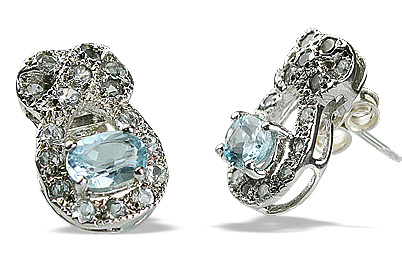 SKU 12559 - a Blue topaz earrings Jewelry Design image