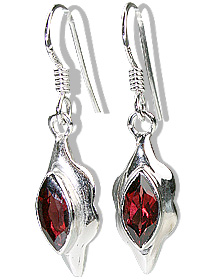 SKU 12560 - a Garnet earrings Jewelry Design image