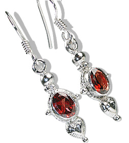SKU 12564 - a Garnet earrings Jewelry Design image
