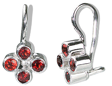 SKU 12577 - a Garnet earrings Jewelry Design image