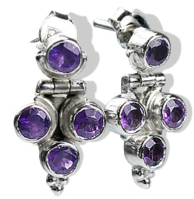 SKU 12578 - a Amethyst earrings Jewelry Design image