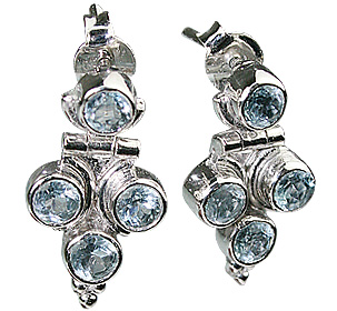 SKU 12579 - a Blue topaz earrings Jewelry Design image