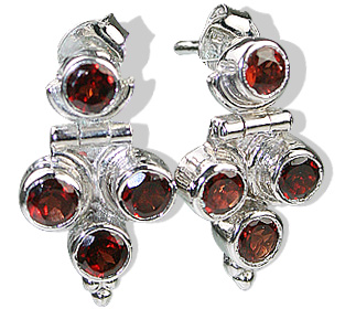 SKU 12580 - a Garnet earrings Jewelry Design image