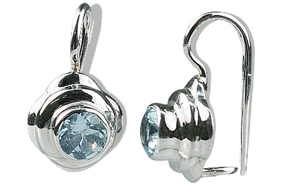 SKU 12582 - a Blue topaz earrings Jewelry Design image