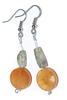 SKU 12621 - a Carnelian earrings Jewelry Design image