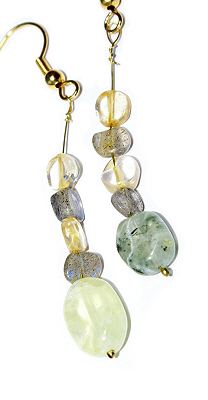 SKU 12623 - a Prehnite earrings Jewelry Design image