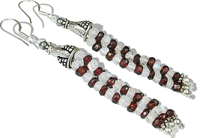 SKU 12652 - a Garnet earrings Jewelry Design image