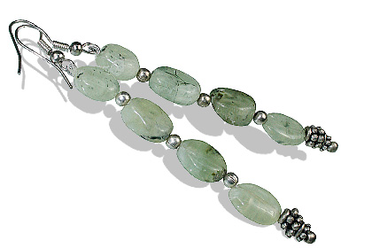 SKU 12655 - a Prehnite earrings Jewelry Design image