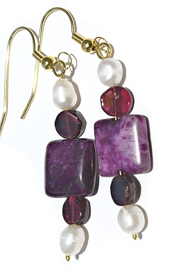 SKU 12662 - a Sugilite earrings Jewelry Design image
