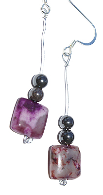 SKU 12663 - a Sugilite earrings Jewelry Design image