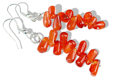 SKU 12748 - a Carnelian earrings Jewelry Design image