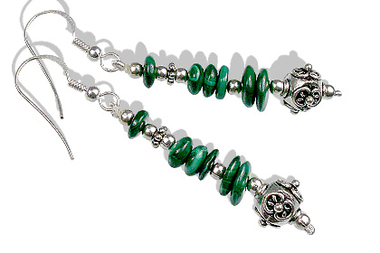 SKU 12773 - a Malachite earrings Jewelry Design image