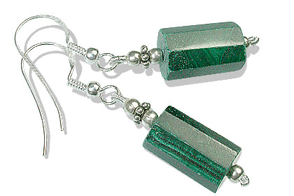 SKU 12775 - a Malachite earrings Jewelry Design image