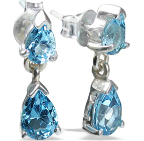 SKU 12800 - a Blue topaz earrings Jewelry Design image