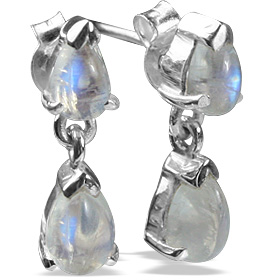 SKU 12801 - a Moonstone earrings Jewelry Design image