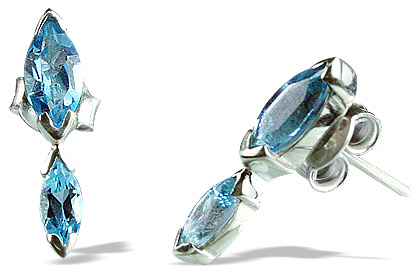 SKU 12809 - a Blue topaz earrings Jewelry Design image