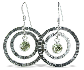 SKU 12836 - a Green amethyst earrings Jewelry Design image