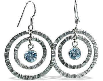 SKU 12837 - a Blue topaz earrings Jewelry Design image