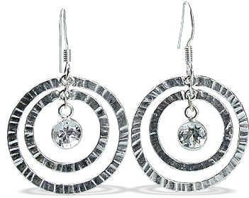 SKU 12838 - a White topaz earrings Jewelry Design image
