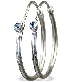 SKU 12839 - a Blue topaz earrings Jewelry Design image