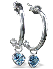 SKU 12844 - a Blue topaz earrings Jewelry Design image