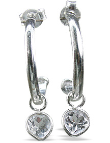SKU 12846 - a White topaz earrings Jewelry Design image