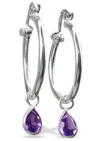 SKU 12852 - a Amethyst earrings Jewelry Design image