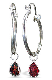 SKU 12853 - a Garnet earrings Jewelry Design image